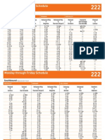 Monday Through Friday Schedule: Northbound