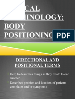 Medical Terminology: Body Positioning