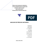 Análisis de Precios Unitarios