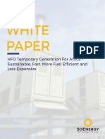 White Paper: HFO Temporary Generation For Africa - Sustainable, Fast, More Fuel Efficient and Less Expensive