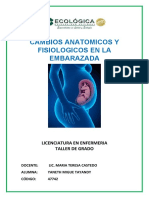 001 - Cambios Anatomicos y Fisiologicos en La Embarazada