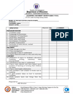 Learning Segment Monitoring Tool: (To Be Used During Airing Time)