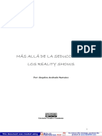Más Allá de La Seducción de Los Reality Shows Autor Ángeles Andrade Narváez