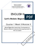 ENGLISH 6 - Q1 - W5 - Mod5 - Make Connection Between Information View