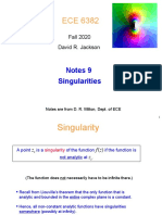 Singularities Notes 9: David R. Jackson Fall 2020