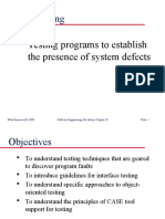 Defect Testing: Testing Programs To Establish The Presence of System Defects