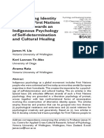 Constructing Identity Spaces For First Nations People: Towards An Indigenous Psychology of Self-Determination and Cultural Healing