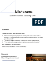 Skills4exams Expert Advanced Speaking Unit 1