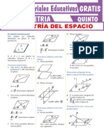 Geometría Del Espacio para Quinto Grado de Secundaria