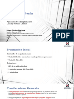 Productividad en La Construcción - Ayudantía N°1 PL y MG