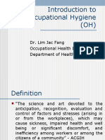 Introduction To Occupational Hygiene (OH) : Dr. Lim Jac Fang Occupational Health Doctor Department of Health, Sabah