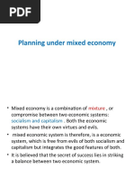 Planning Under Mixed Economy