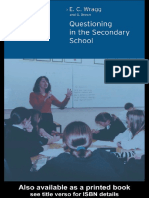 Ted Wragg, George Brown - Questioning in The Secondary School (Successful Teaching Series (London, England) .) (2001)