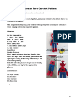 Amigurumi Spiderman Free Crochet Pattern: Materials