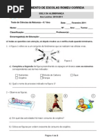 Ficha 6.º CN - Respicelular + Sistema Urinário + Pele