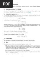 1 Kalman Filter Introduction: 1.1 Explanation of Equations (1-3) and (1-4)