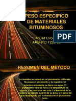 Peso Especifico de Materiales Bituminosos