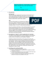 Proposal For Introducing Tablet PC Technology To Facilitate CUC107 Northern Perspectives Internal Tutorials