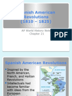 Spanish American Revolutions (1810 - 1825) : AP World History Notes