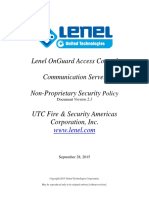 Lenel Onguard Access Control Communication Server Non-Proprietary Security