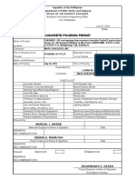 Concrete Pouring Permit: Checklist