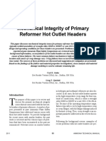 Mechanical Integrity of Primary Reformer Hot Outlet Headers: Carl E. Jaske