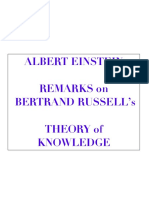 Einstein - Remarks On Bertrand Russell