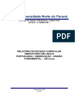 Relatório Do Estágio Curricular Obrigatório em Língua