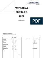 Recetario Pastelería Ii 2021