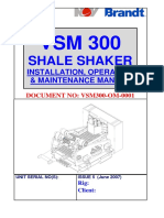 Shale Shaker: Installation, Operating & Maintenance Manual