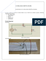 Lab Session: 3: Demonstrate The Behavior of A Silicon Diode in Half Wave Rectifier