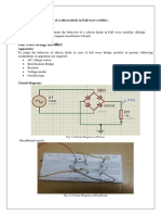 Lab Session: 4: Demonstrate The Behavior of A Silicon Diode in Full Wave Rectifier