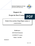 Rapport Du Projet de Fin D'année : Etude D'un Système Frigorifique Solaire À Compression