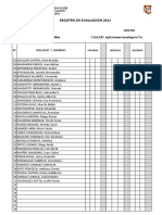 Escala de Valoración - Evaluacion Diagnóstica