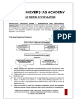 Achievers Ias Academy: Malthus Theory of Population