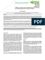 Evaluation of Phytochemical Analysis and Antioxidant and Antifungal Activity of Pithecellobium Dulce Leaves' Extract