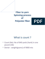 Fiber To Yarn Spinning Process of Polyester Fiber