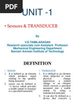 Unit - 1: - Sensors & TRANSDUCER