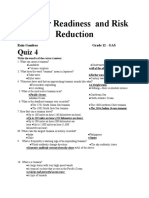 QUIZ 4 Disaster Readiness and Risk Reduction