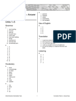 Oxford Solutions Intermediate Cumulative Test Answer Keys A