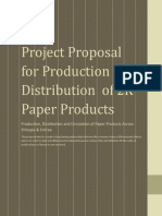 Project Proposal For Production & Distribution of 5K Paper Products