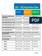 2021 2022 Registration Dates