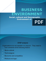 Social, Cultural and Demographic Environment of Business