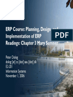 ERP Course: Planning, Design, and Implementation of ERP Readings: Chapter 3 Mary Sumner