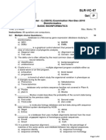 SLR-VC-47 P: Seat No. M.Sc. (Semester - I) (CBCS) Examination Nov/Dec-2018 Bioinformatics Basic Bioinformatics