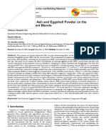 Effect of Saw Dust Ash and Eggshell Powder On The Properties of Cement Blends