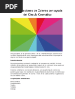 Combinaciones de Colores Con Ayuda Del Círculo Cromático