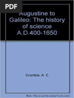 Alistair Cameron Crombie - Augustine To Galileo