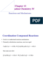 Coordination Chemistry IV: Reactions and Mechanisms