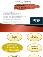 Logic Universals (Al-Kulli Al-Khams)